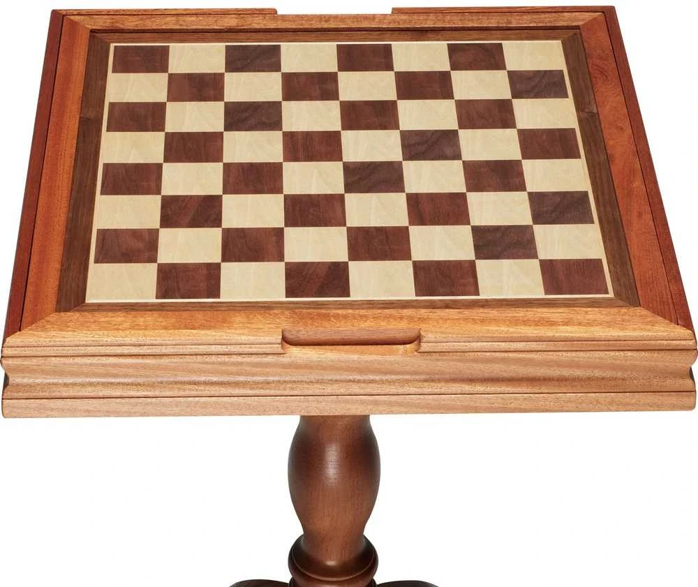 Medinis 3in1 šachmatų, šaškių, nardų stalas 65cm, šeimai, dovanai, žaidimų rinkinys
