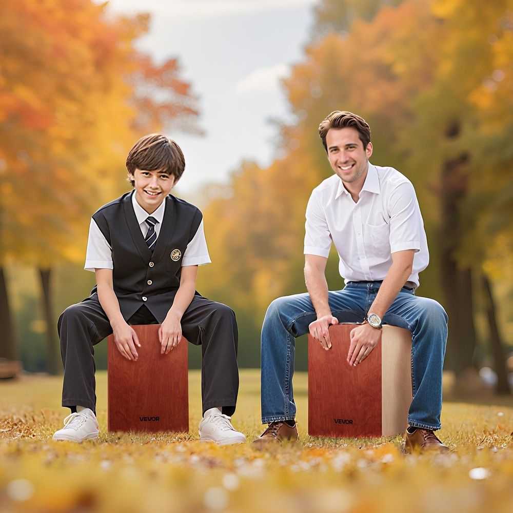 Medinis Cajon dėžinis būgnas, su gitaros stygomis, beržo medienos mušamasis instrumentas, nešiojama perkusijos dėžė, Cajon būgnas pradedantiesiems