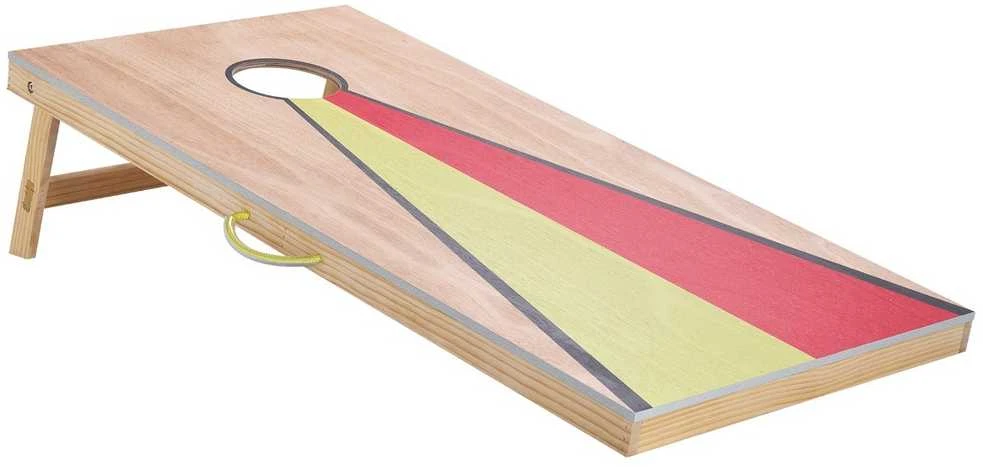 Medinis Cornhole Rinkinys, Nešiojamas Corn Hole Žaidimas, Lauko Kiemos Žaidimas, Šeimos Pramogos, Pupelių Maišelių Mėtymo Žaidimas