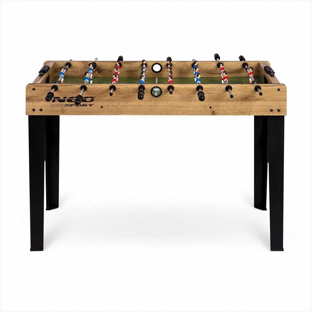 Medinis stalo futbolo stalas, didelis, su įvarčių skaitikliais, šeimos pramogoms, žaidimas patalpose, 115cm x 60cm x 78cm