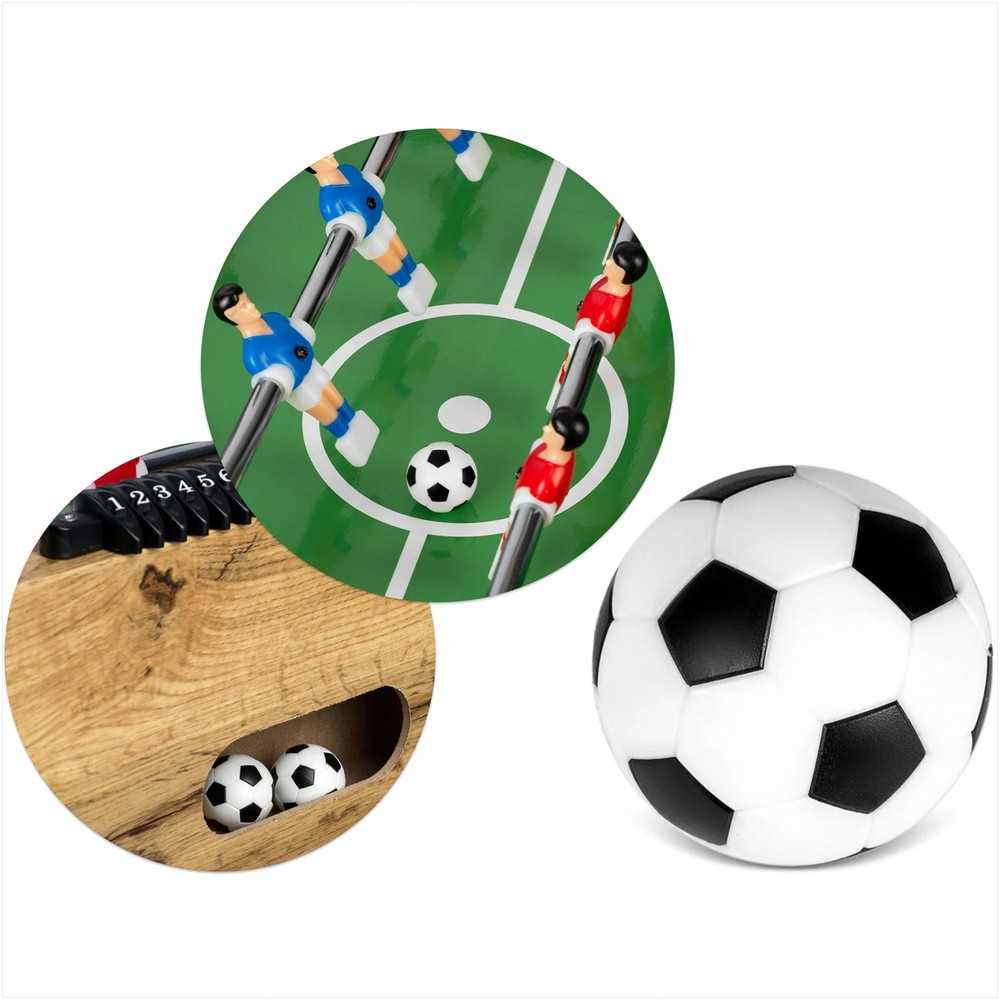 Medinis stalo futbolo stalas, didelis, su įvarčių skaitikliais, šeimos pramogoms, žaidimas patalpose, 115cm x 60cm x 78cm