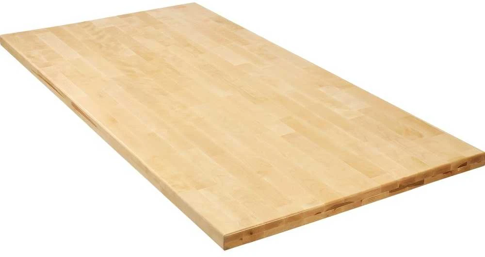 Medžio masyvo stalviršis, klevo, 1200 x 750 mm, patvarus, lengvai valomas, stačiakampis, biurui, dirbtuvėms, rašomajam stalui, darbo stalui