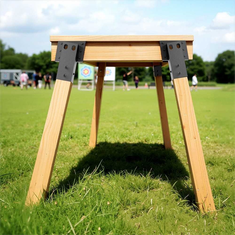 Medžiotojų bokštelio laikikliai lauko platformai, 8° posvyrio plieninė atrama, 1000 kg keliamoji galia, 4 dalių rinkinys stebėjimo platformoms, tvirtinimo elementai