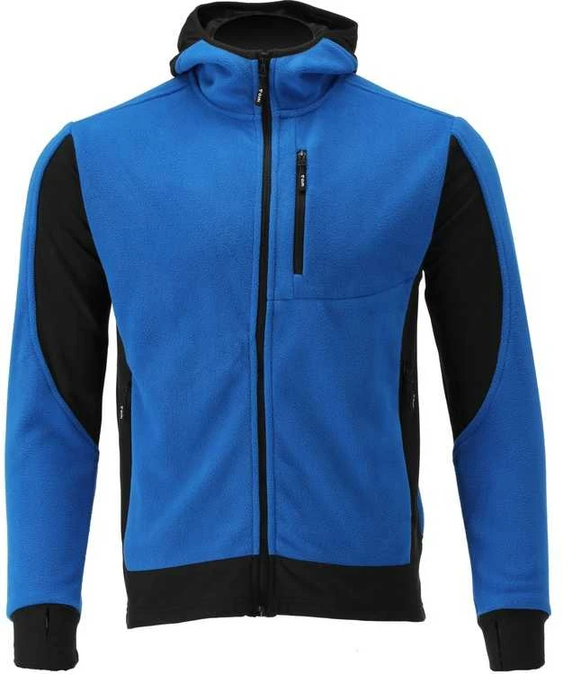 Yato Mėlynas darbo fliso džemperis su gobtuvu, 3XL dydžio, šilta darbo striukė, funkcionalūs darbo drabužiai, žieminis darbo džemperis
