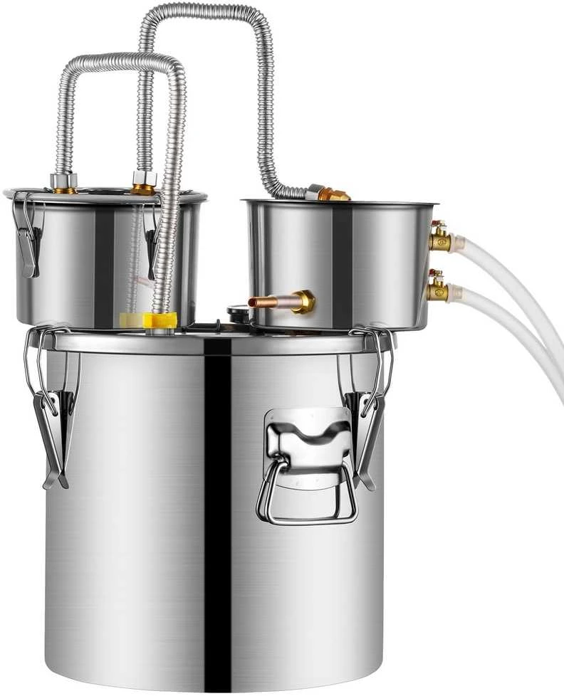 Mėnulio varymo aparatas, vandens alkoholio distiliatorius, 19 litrų fermentacijos rinkinys, namų alaus gamybos įranga, nerūdijančio plieno distiliatorius