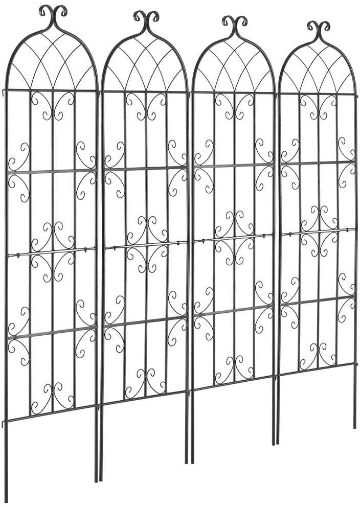 VEVOR 4 dalių metalinis sodo groteles 180x51 cm