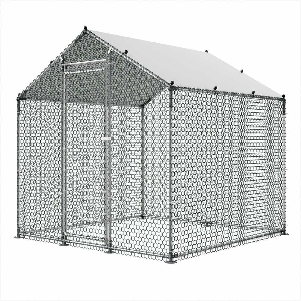 VEVOR Metalinis paukštidės aptvaras 2x2x2 m