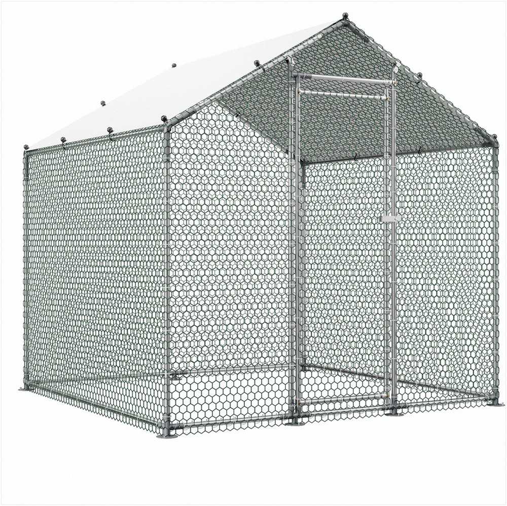 VEVOR Metalinis paukštidės aptvaras 2x2x2 m