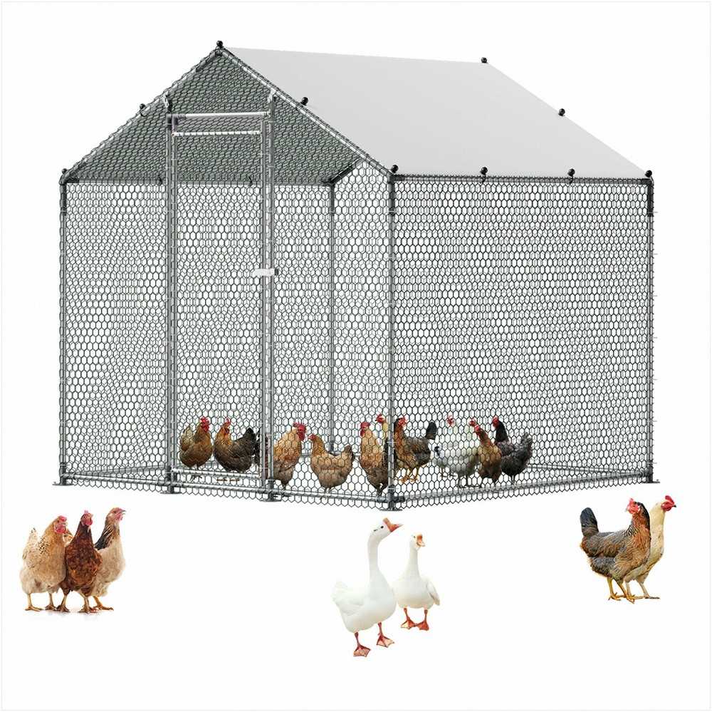 VEVOR Metalinis paukštidės aptvaras 2x2x2 m