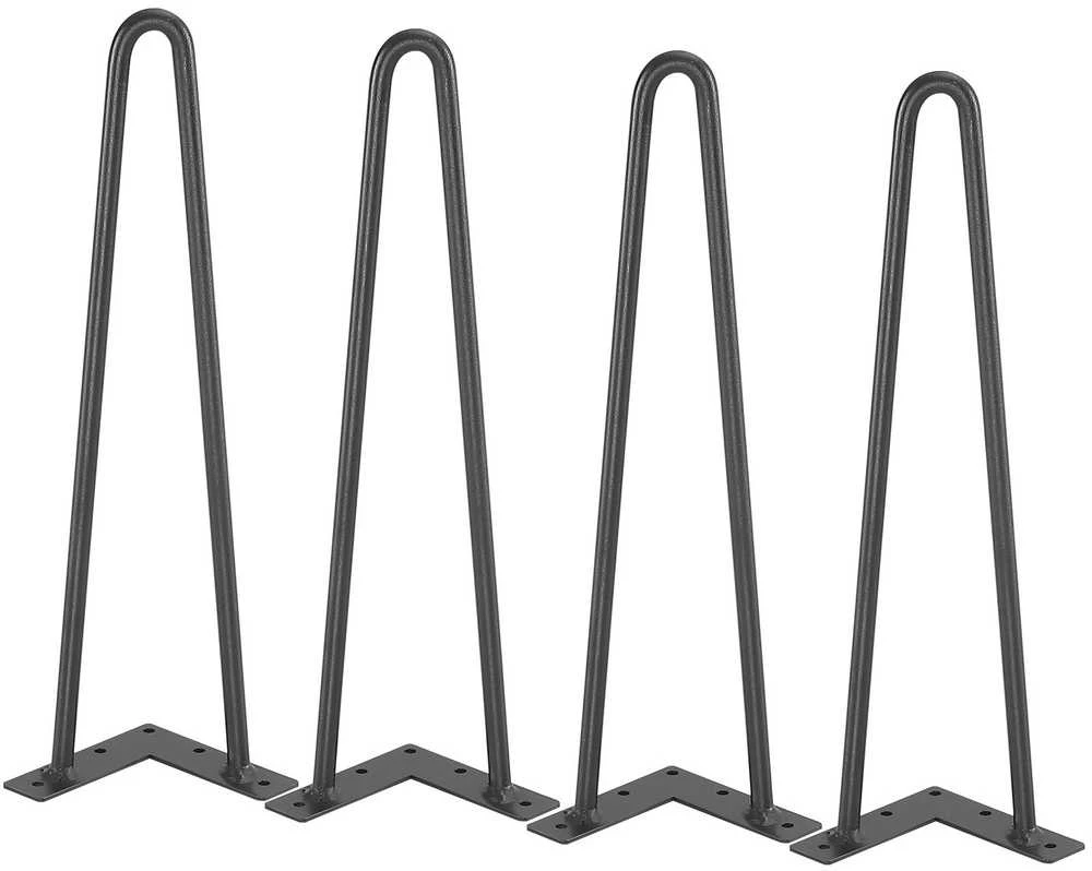 Metalinės baldų kojos 406 mm, "pasidaryk pats", 227 kg, stalo kojos, tvirtos, plaukų segtuko formos, DIY projektams, metalinės kojelės