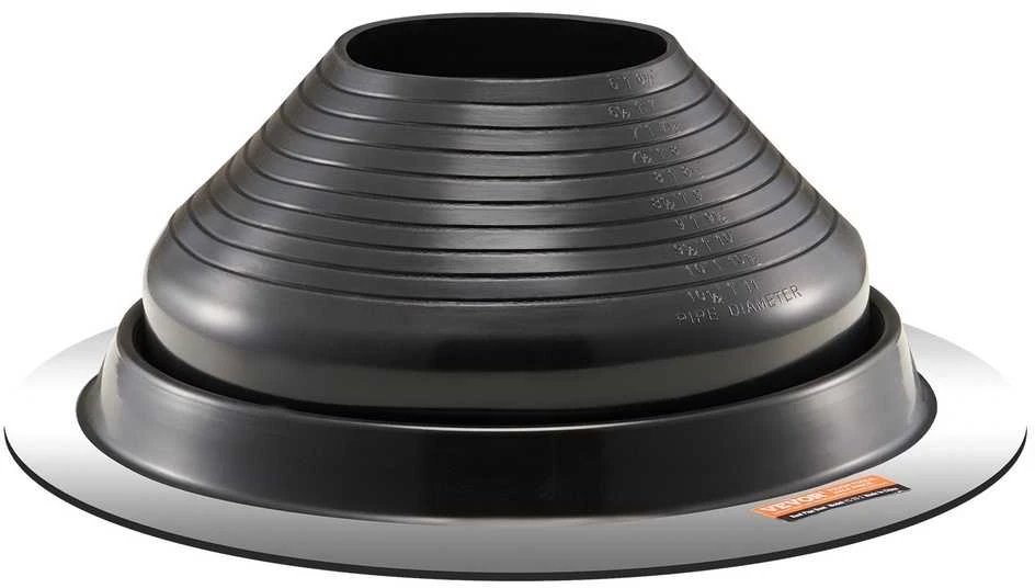 Metalinio stogo vamzdžio sandarinimo dangčiai 150-280 mm vamzdžiams, aukštai temperatūrai, juodas EPDM, 2 vnt. stogo ventiliacijos vamzdžio dangtis