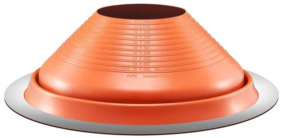 Metalinio stogo vamzdžio sandarinimo įdėklas, skirtas 254–483 mm vamzdžiui, aukštai temperatūrai, raudonas silikonas, stogo ventiliacijos vamzdžio sandarinimo įdėklas