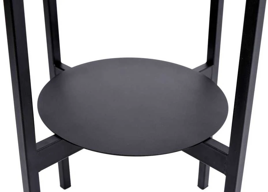 Metalinis augalų stovas gėlių vazonui, juodas, lofto stiliaus, 60 cm aukščio, kambarinis vazonų laikiklis, geležinis stovas augalams, dekoratyvinis padėklas gėlėms