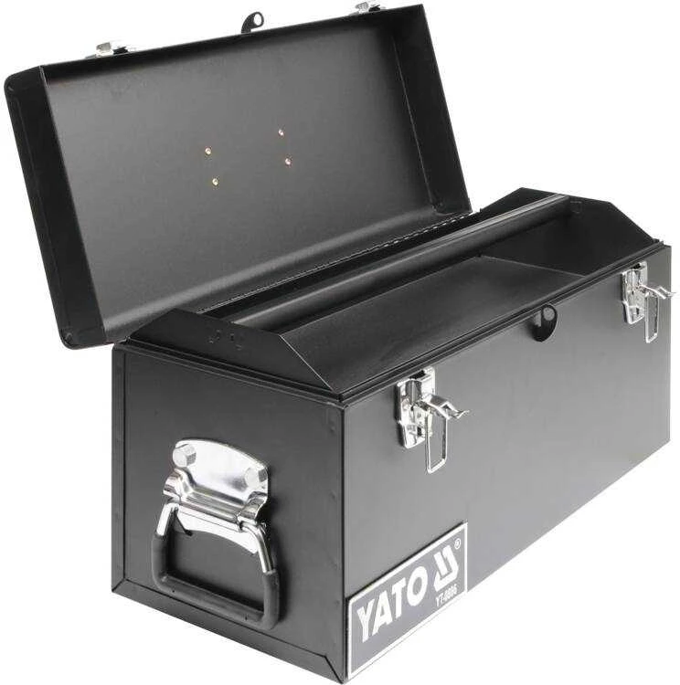 Metalinis įrankių dėklas 510x220x240 mm, su nuimama lentyna, plieno įrankių dėklas, metalinis įrankių dėklas