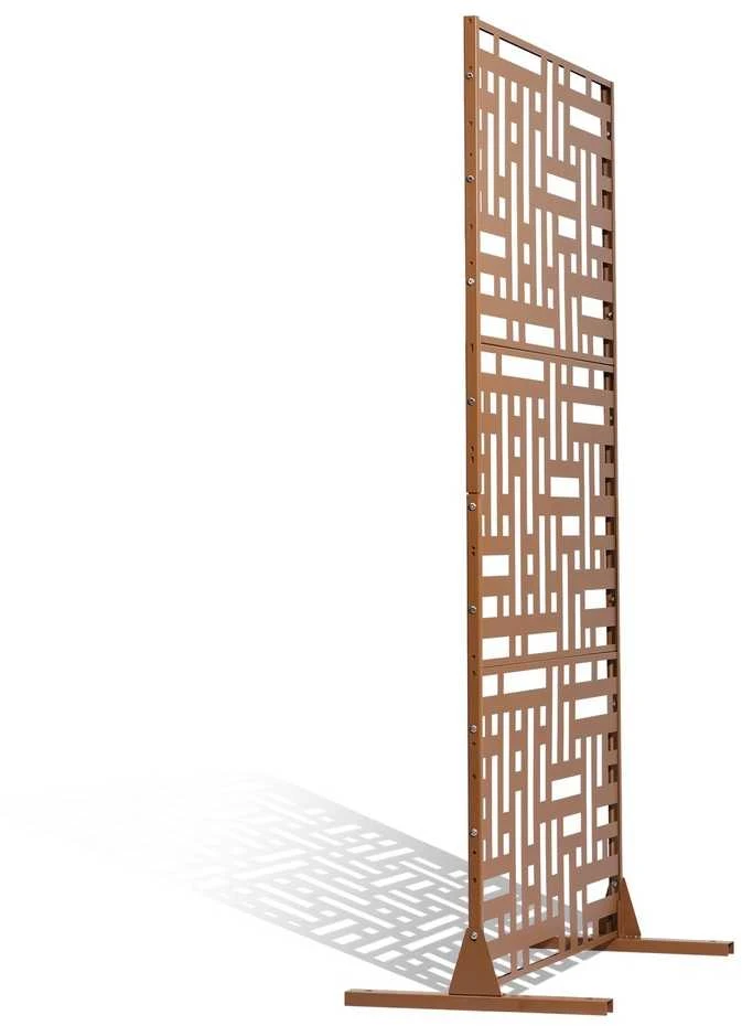 VEVOR Metalinė privatumo tvora 120 x 193 cm ruda