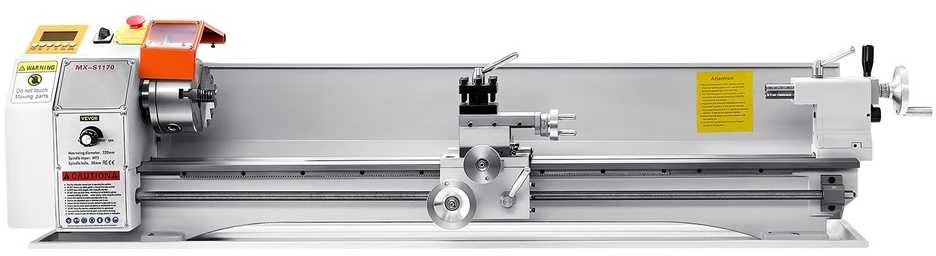 Metalinis tekinimo staklės 220x1000mm, automatinis padavimas, 1250W bešepetėlis variklis, tikslus stalinis tekinimo įrenginys, metalo apdirbimo staklės, mini tekinimo staklės