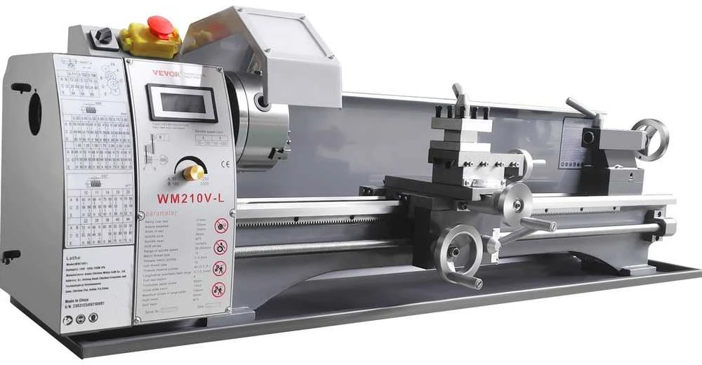 Metalinis tekinimo staklės 8.3"x29.5", 750W, 0-2500 aps./min., tikslus metalo apdirbimas, stalviršinis tekinimo staklės, mini tekinimo staklės