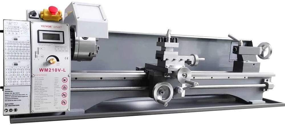 Metalinis tekinimo staklės 8.3"x29.5", 750W, 0-2500 aps./min., tikslus metalo apdirbimas, stalviršinis tekinimo staklės, mini tekinimo staklės