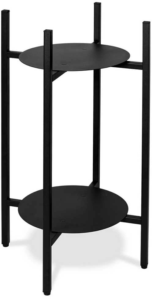 Metalinių augalų stovas SAMIR, juodas, gėlių stovas, 61 cm aukščio, moderniam vazonui, geležinis, kambariniams augalams