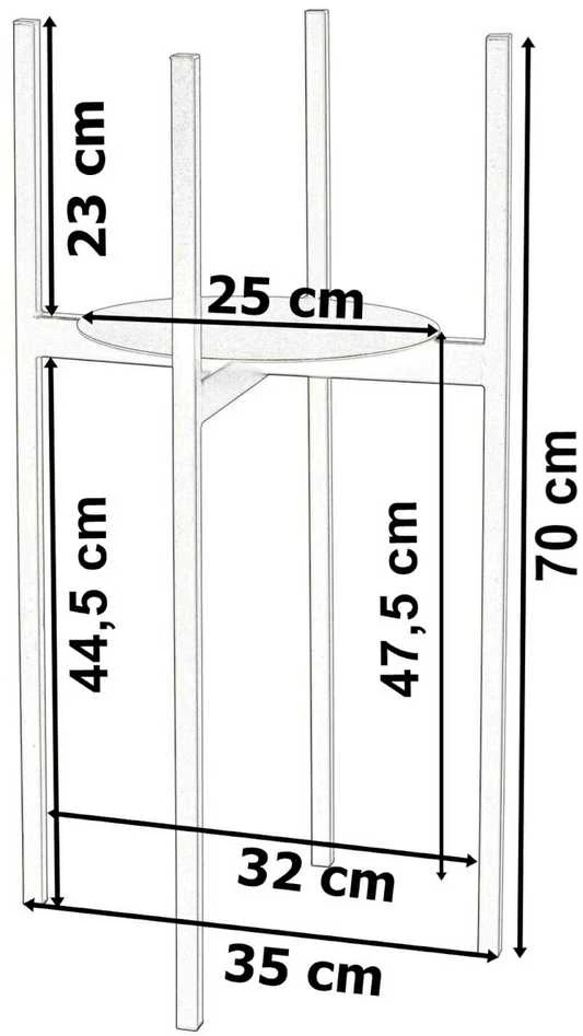 Metalinių gėlių stovas, juodas, dvipusis, 70 cm, loft stiliaus, augalų stovas, gėlių laikiklis