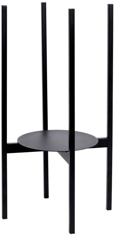 Metalinių gėlių stovas, juodas, dvipusis, 70 cm, loft stiliaus, augalų stovas, gėlių laikiklis