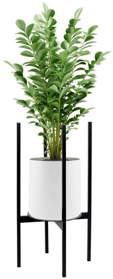 Metalinių gėlių stovas, juodas, dvipusis, 70 cm, loft stiliaus, augalų stovas, gėlių laikiklis