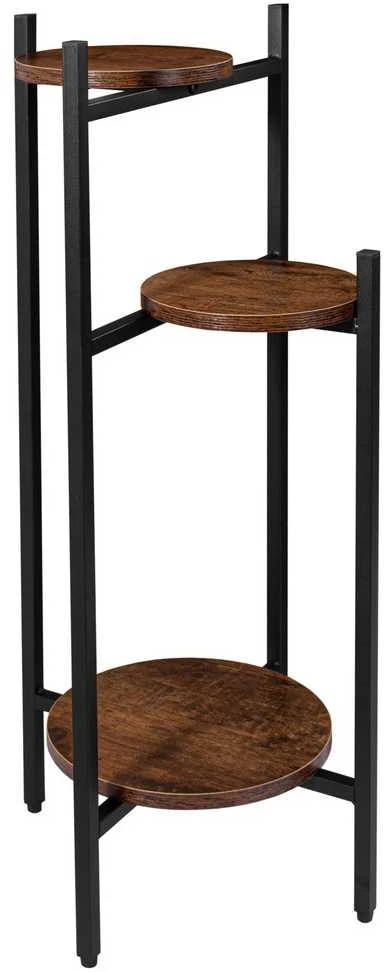 Metalinių gėlių stovas, palėpės stiliaus, TRETORRI RUSTIC, 3 aukštų, gėlėms, augalams, kambarinis, lauko