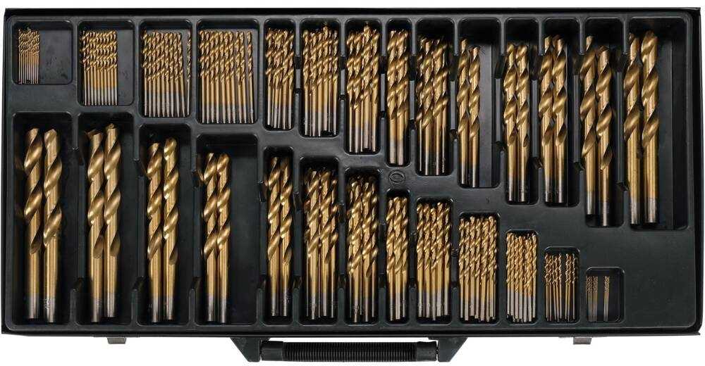 Metalinių grąžtų rinkinys 1-13mm, 190 vnt., HSS grąžtų rinkinys, metaliniai grąžtai plienui, grąžtai metalui
