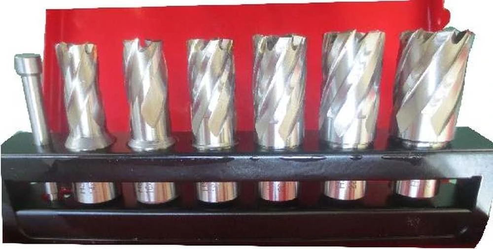 Metalo grąžtai, 6 vnt. rinkinys, 14-24 mm, metalo apdirbimo grąžtų rinkinys, pramoniniai grąžtai