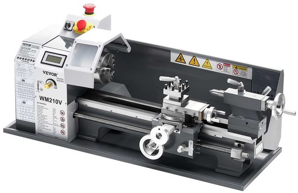 Metalo tekinimo staklės 210 x 370 mm, 550W stalviršio tekinimo staklės, kintamo greičio metalo apdirbimo staklės „pasidaryk pats“ projektams
