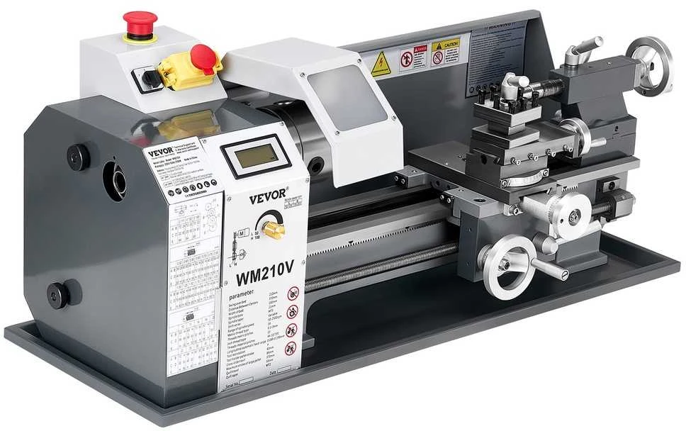 Metalo tekinimo staklės 210 x 370 mm, 550W stalviršio tekinimo staklės, kintamo greičio metalo apdirbimo staklės „pasidaryk pats“ projektams