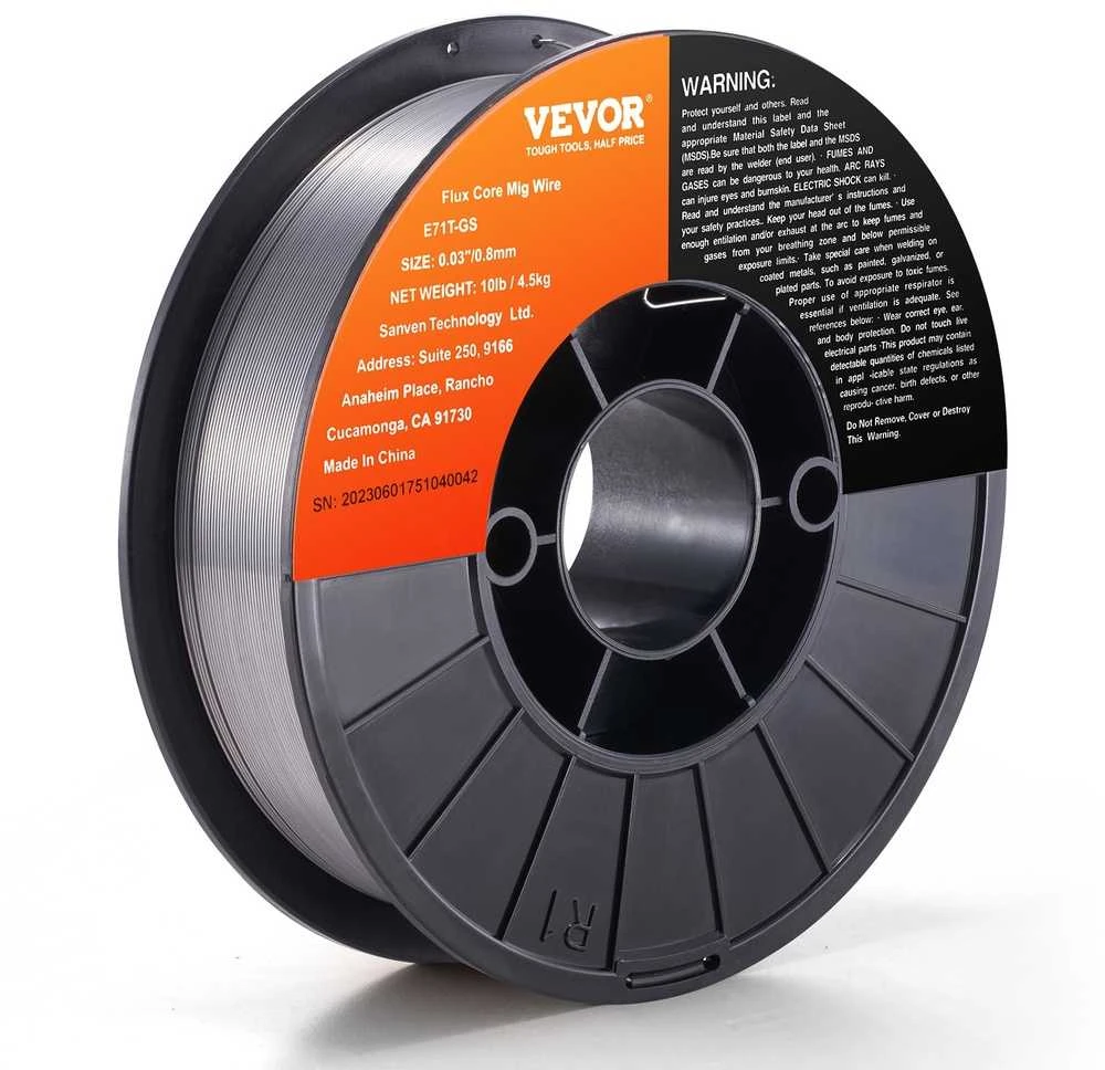 MIG suvirinimo viela, fliusinė viela, E71T-GS, 0.8 mm, 4.5kg, be dujų