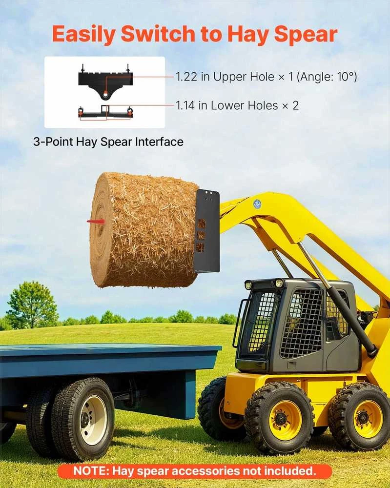 Mini krautuvo padėklų rėmas krautuvams ir traktoriams, sunkiasvoris greito prikabinimo laikiklis, padėklų šakių rėmo priedas, žemės ūkio technikos rėmas