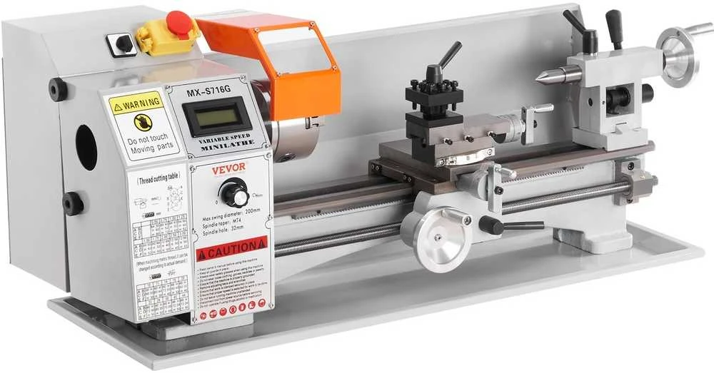 Mini metalo tekinimo staklės 800W tiksliam apdirbimui, metalo tekinimo staklės, staklės metalui