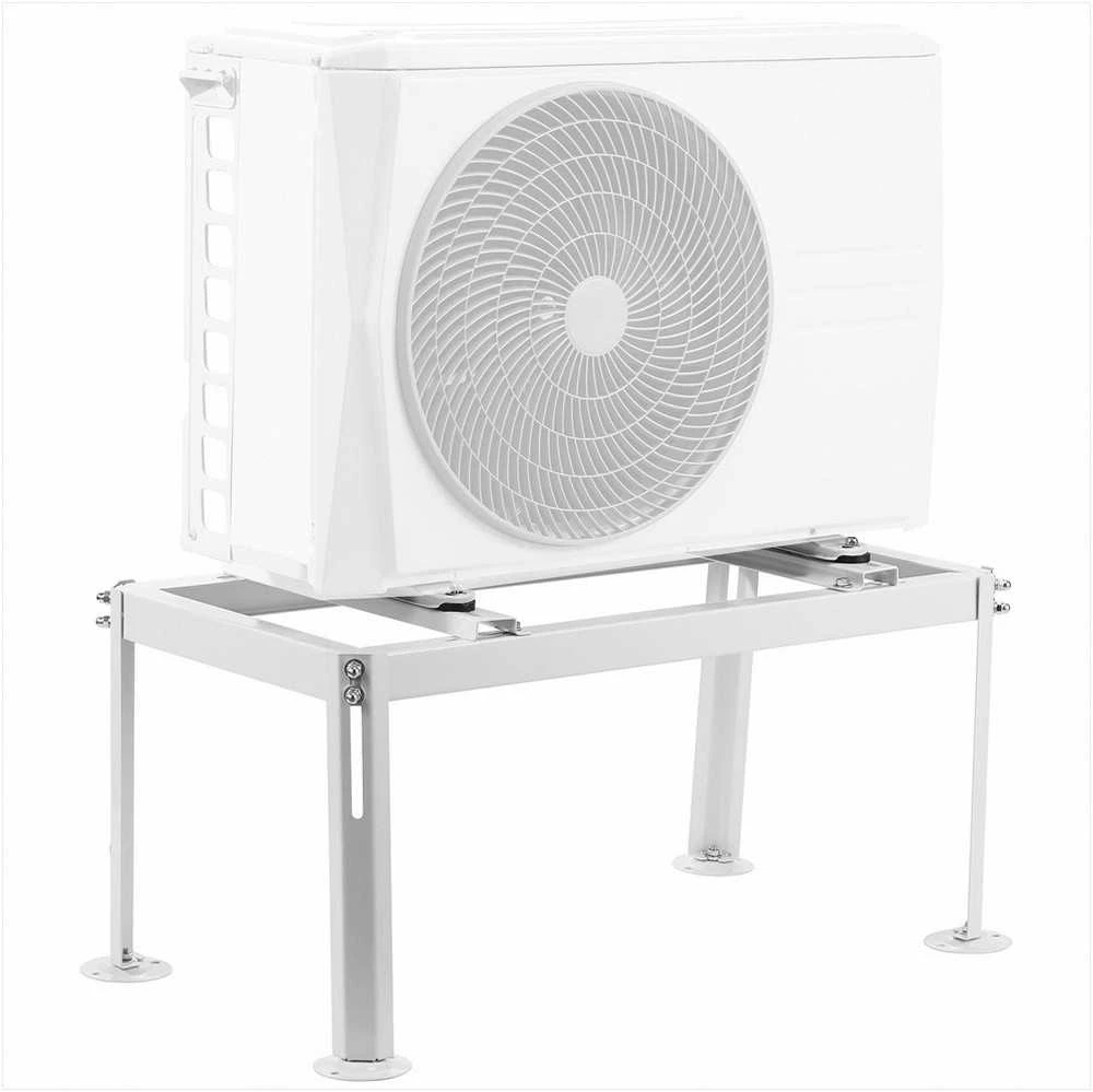 Mini Split antžeminis stovas kondicionieriams ir šilumos siurbliams, reguliuojamas antivibracinis sunkiasvoris lauko bloko laikiklis, 200 kg galia, 850x430x400 mm