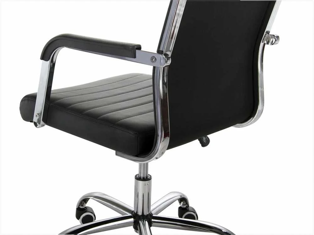 Moderni biuro kėdė, ergonomiškas dizainas, juoda vadovo kėdė, pasukama kėdė, patogi darbo kėdė