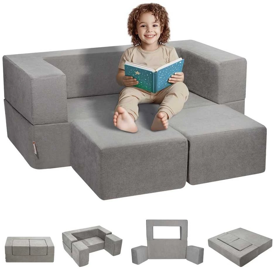 VEVOR Vaikiška modulinė žaidimų sofa, 4 dalių