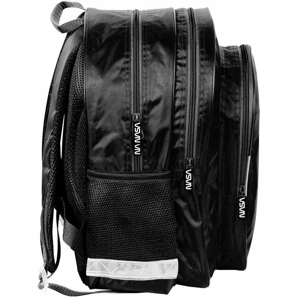 Mokyklinė kuprinė Nasa Made in USA, juoda, 38 cm