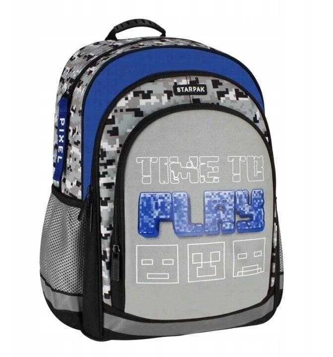 Mokyklinė kuprinė Starpak Pixel Pilkas 527188