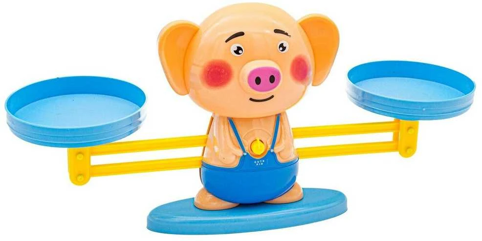 Mokymosi skaičiuoti žaidimas Piggy Balance Shuffleboard