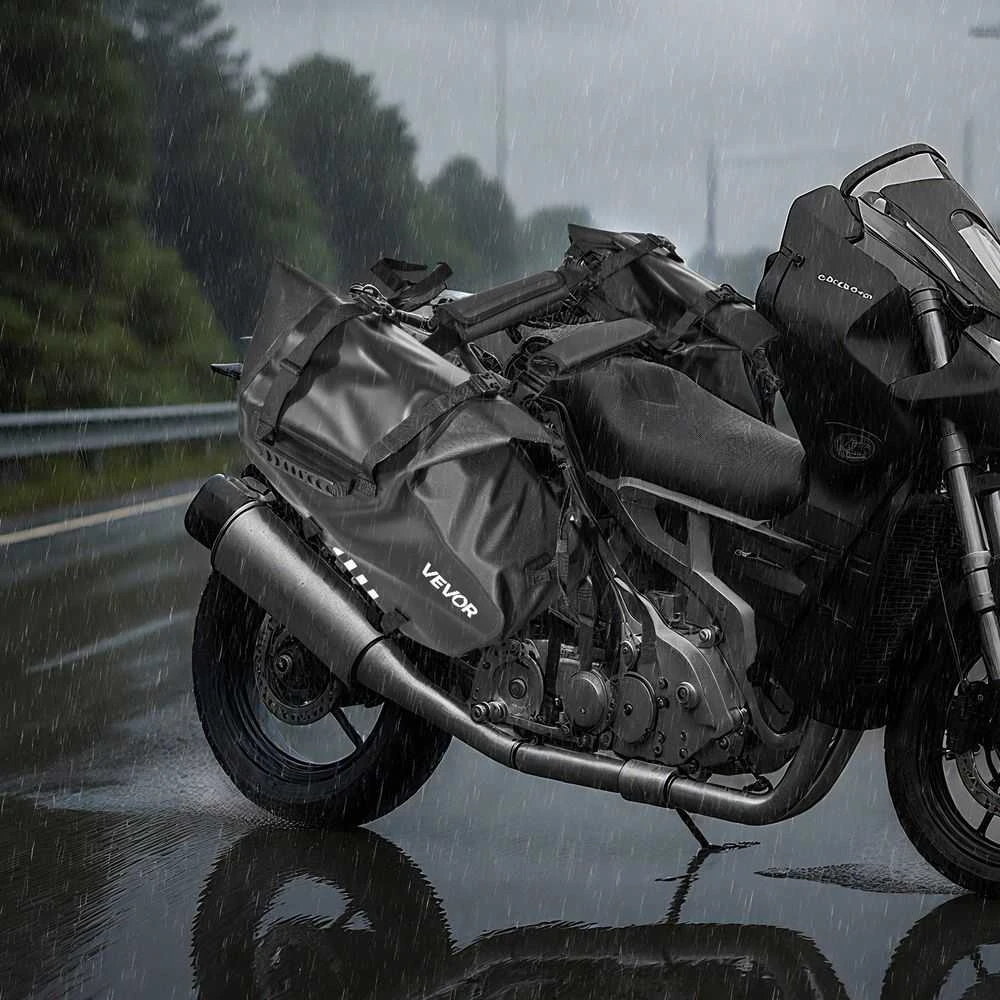 Motociklo balnakrepšiai, didelės talpos, vandeniui atsparūs motociklo krepšiai, 28 litrų šoniniai krepšiai kelionėms
