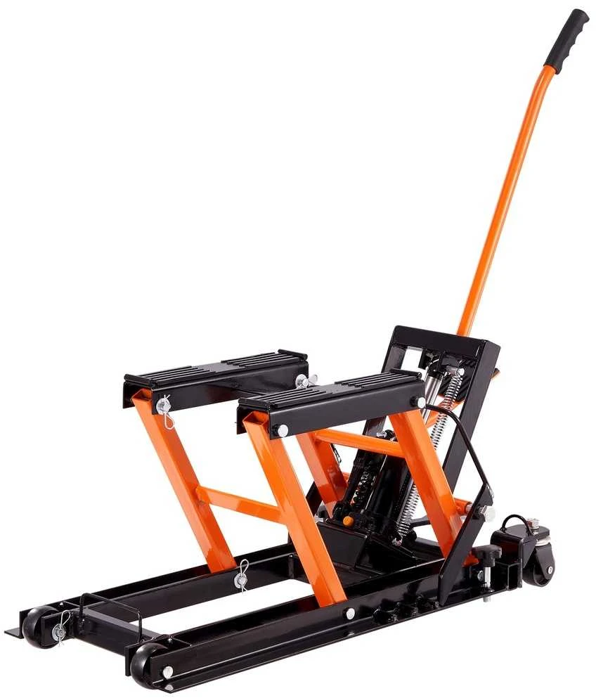 Motociklo hidraulinis keltuvas ATV, motokroso stovas, 0.7 t, juodas moto keltuvas, keturračiams