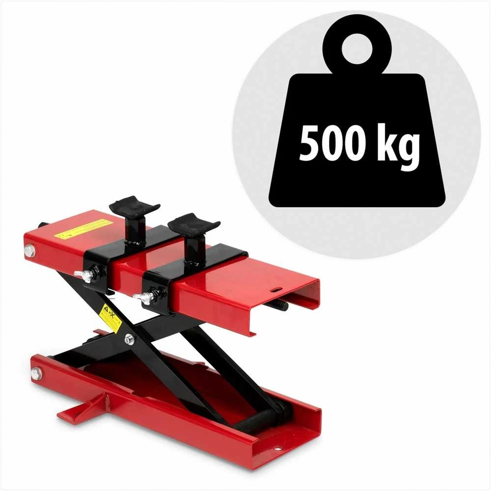 Humberg Motociklo keltuvas, sunkiasvoris plieno motociklo domkratas, universalus motociklo stovas, 500 kg keliamosios galios motociklo keltuvas