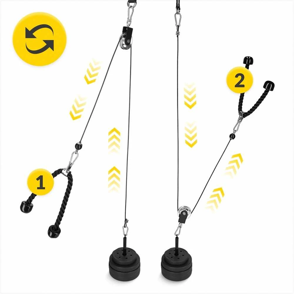 4Fizjo Namų sporto salės skriemulių sistema, viršutinės ir apatinės kūno dalies treniruotės, jėgos treniruočių įranga, Lat Pulldown kabelinė mašina