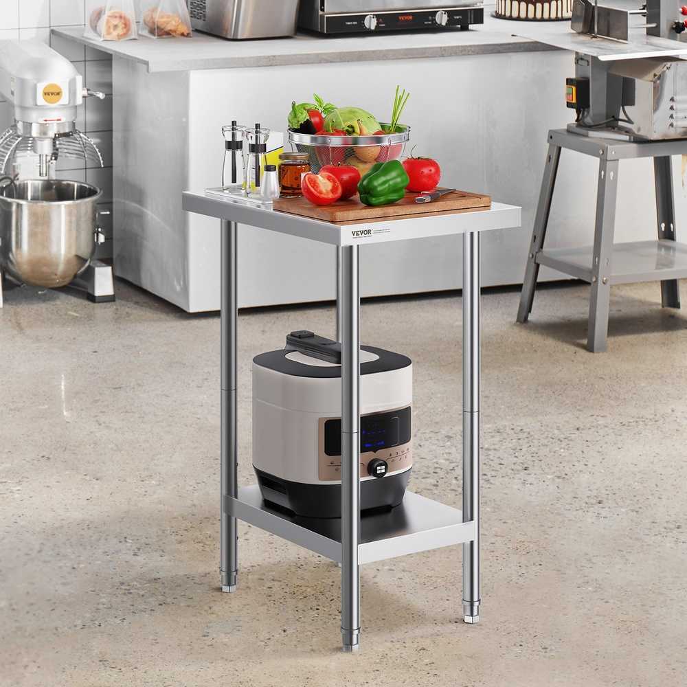 Nerūdijančio plieno darbo stalas 610x457x864 mm maisto ruošimui, komercinis, metalinis, virtuvės, gamybos