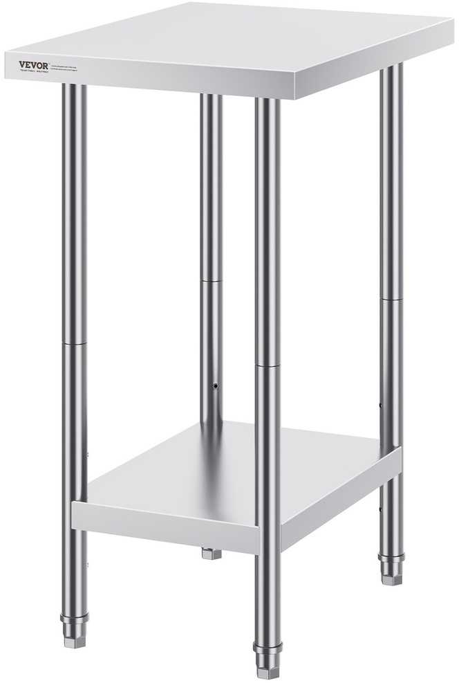 Nerūdijančio plieno darbo stalas 610x457x864 mm maisto ruošimui, komercinis, metalinis, virtuvės, gamybos
