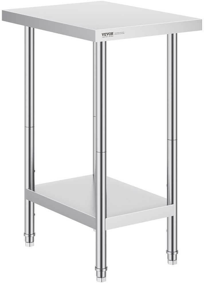 Nerūdijančio plieno darbo stalas 610x457x864 mm maisto ruošimui, komercinis, metalinis, virtuvės, gamybos
