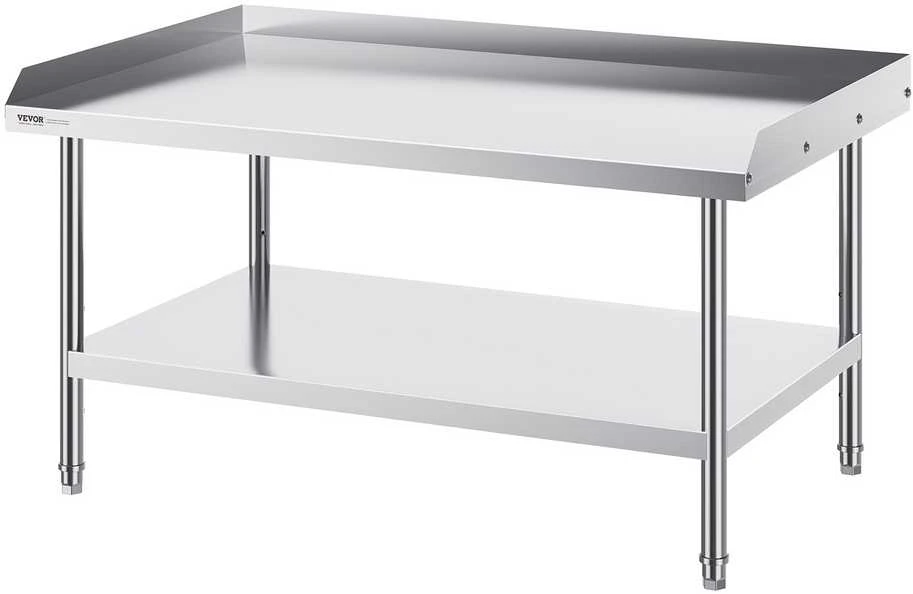 Nerūdijančio plieno darbo stalas 76.2 x 121.9 cm, komercinis maisto ruošimo stalas, restorano virtuvės stalas, nerūdijančio plieno maisto gamybos stalas