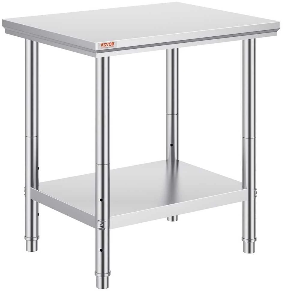 VEVOR Nerūdijančio plieno virtuvės darbo stalas 60x76x80 cm