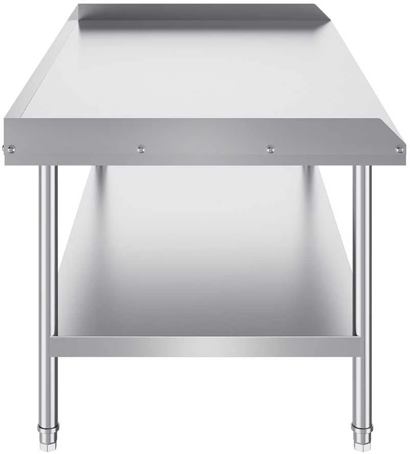 Nerūdijančio plieno darbo stalas maisto ruošimui 76.2 x 152.4 cm, komercinis restorano stalas, metalinis virtuvės stalas, nerūdijančio plieno stalviršis